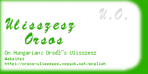 ulisszesz orsos business card